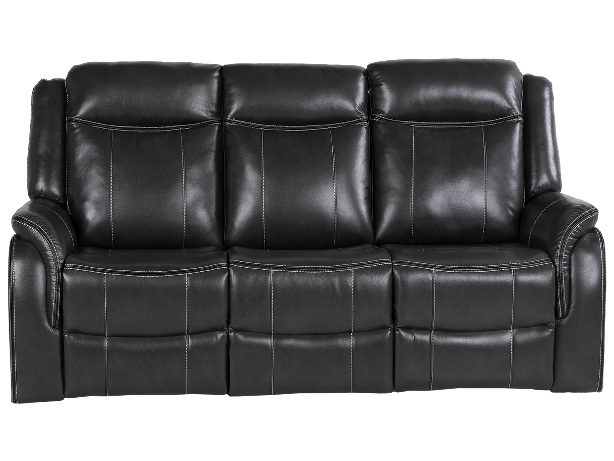 Dark Grey 3-Piece Reclining Living Room Set with Power Reclining Sofa, Drop-Down Table & Power Recliner