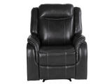 Dark Grey 3-Piece Reclining Living Room Set with Power Reclining Sofa, Drop-Down Table & Power Recliner