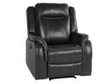 Dark Grey 3-Piece Reclining Living Room Set with Power Reclining Sofa, Drop-Down Table & Power Recliner