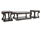 Grand-Cherry 3 Piece Coffee Table Set by Mollai Collections | Bel Furniture