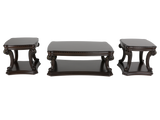 Grand-Cherry 3 Piece Coffee Table Set by Mollai Collections | Bel Furniture