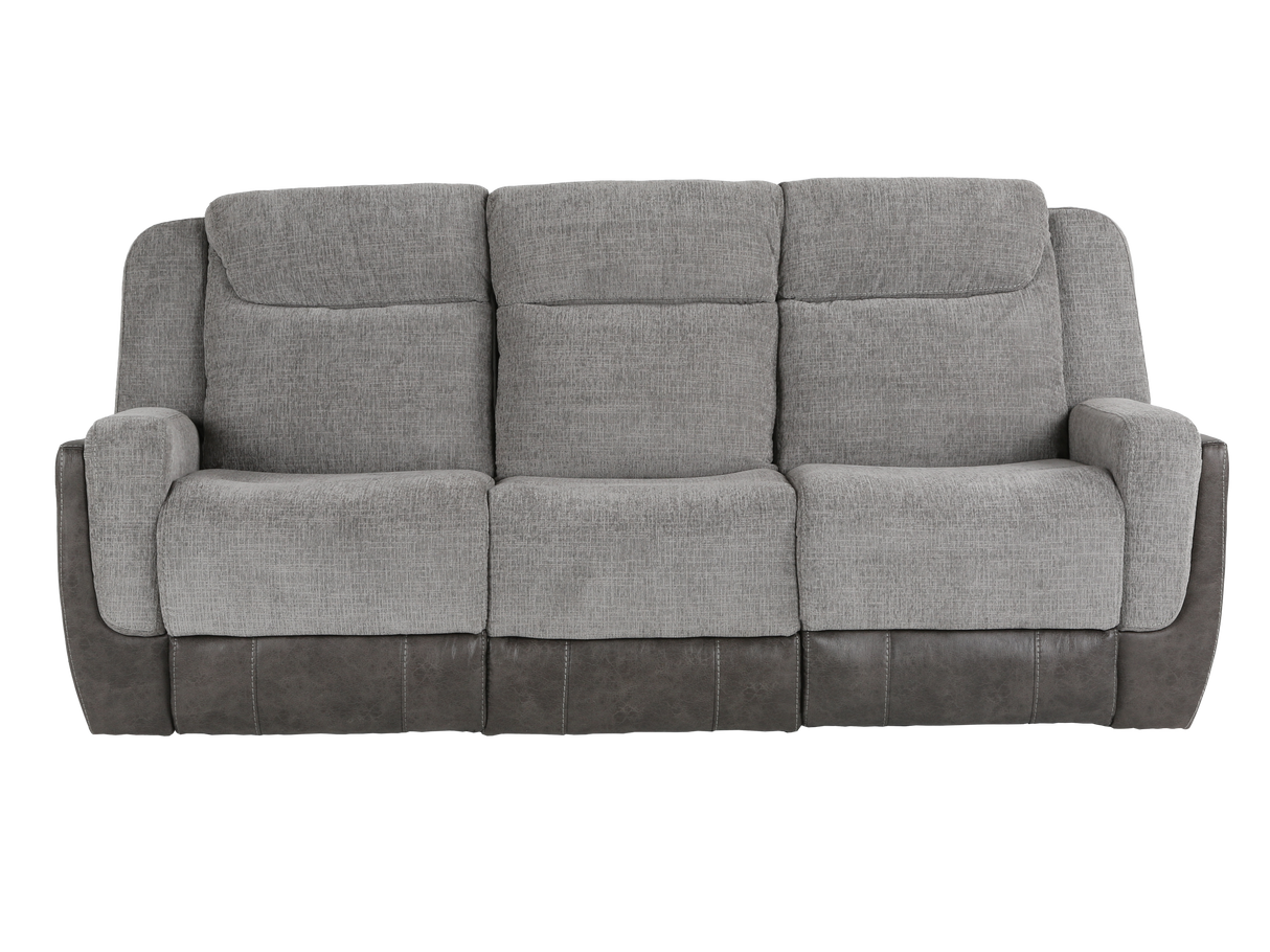 Gray Power Reclining 3-Piece Living Room Set with USB Charging – Sofa, Loveseat & Recliner