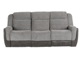 Gray Power Reclining 3-Piece Living Room Set with USB Charging – Sofa, Loveseat & Recliner