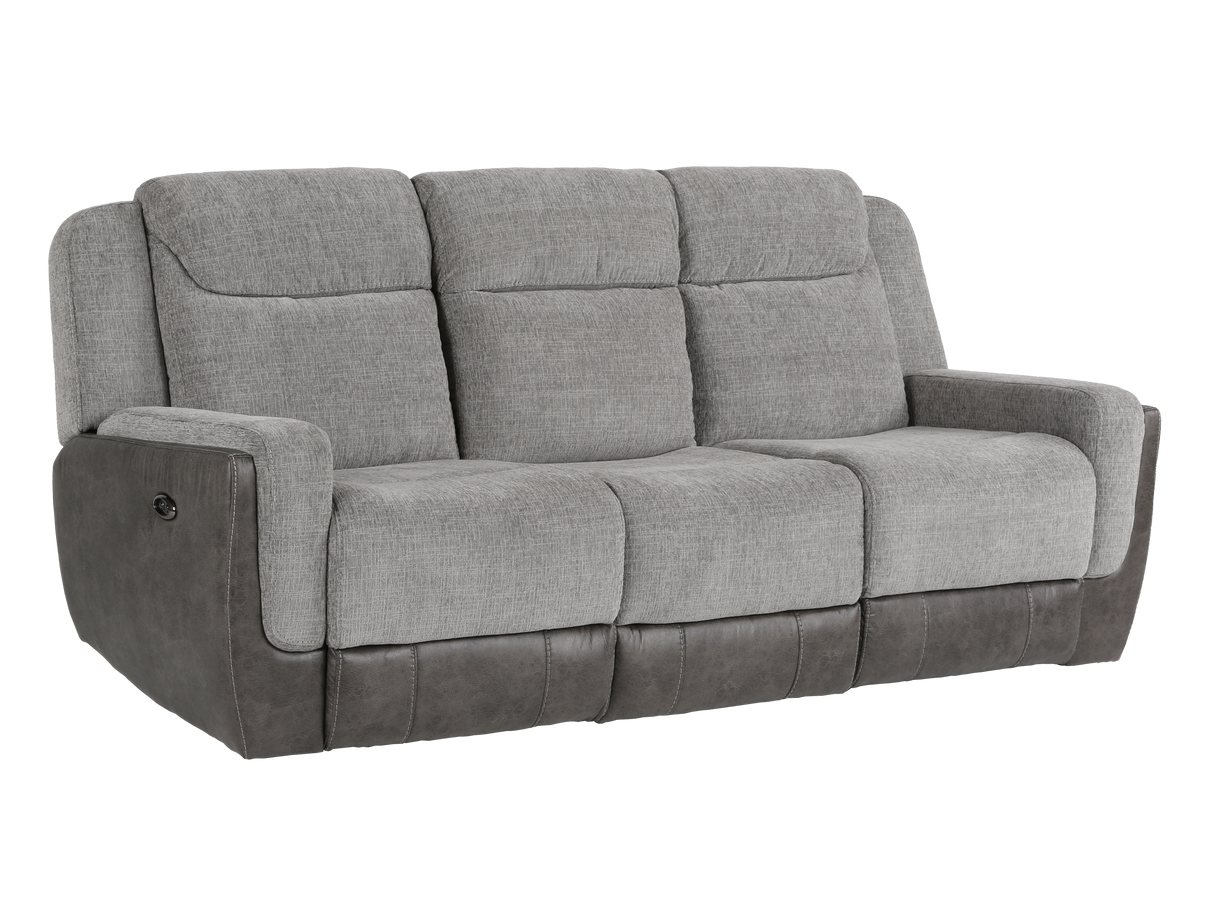Gray Power Reclining 3-Piece Living Room Set with USB Charging – Sofa, Loveseat & Recliner