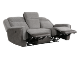 Gray Power Reclining 3-Piece Living Room Set with USB Charging – Sofa, Loveseat & Recliner