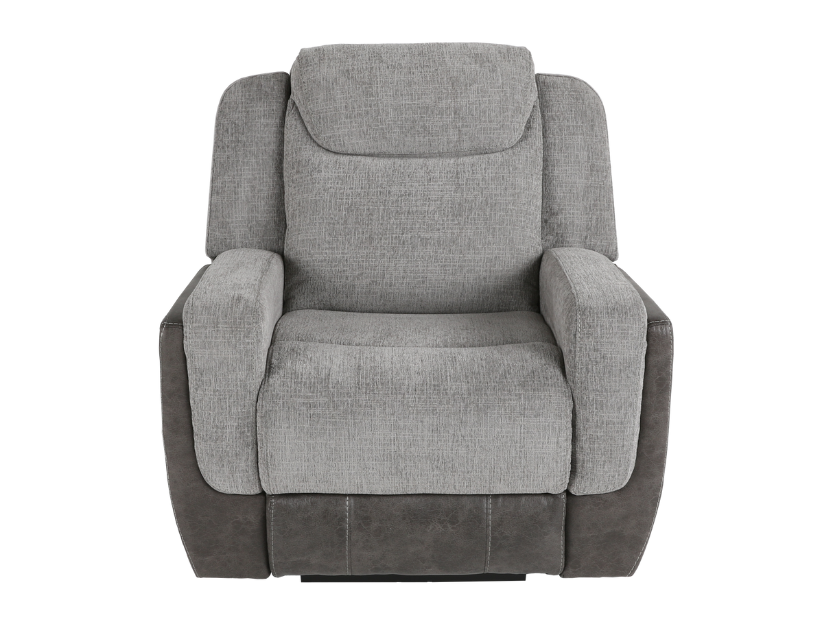 Gray Power Reclining 3-Piece Living Room Set with USB Charging – Sofa, Loveseat & Recliner