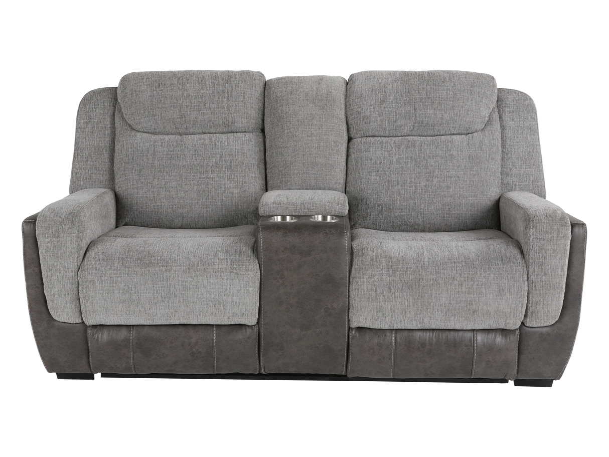 Gray Power Reclining 3-Piece Living Room Set with USB Charging – Sofa, Loveseat & Recliner