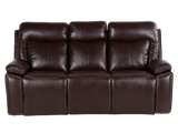 3-Piece Brown Power Reclining Living Room Set with Console Loveseat, USB & Bluetooth Speaker