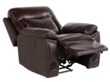3-Piece Brown Power Reclining Living Room Set with Console Loveseat, USB & Bluetooth Speaker