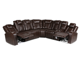 3 Piece Power Reclining Sectional With Power Adjustable Headrest, Wireless USB charging, Reading Light, Bluetooth Speakers by Sara Collections | Bel Furniture