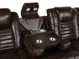 3 Piece Power Reclining Sectional With Power Adjustable Headrest, Wireless USB charging, Reading Light, Bluetooth Speakers by Sara Collections | Bel Furniture