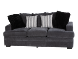 2-Piece Charcoal Contemporary Sofa & Loveseat Set