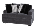 2-Piece Charcoal Contemporary Sofa & Loveseat Set