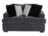 2-Piece Charcoal Contemporary Sofa & Loveseat Set