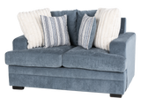 Jessica Light Blue 2-Piece Sofa & Loveseat Set