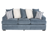Jessica Light Blue 2-Piece Sofa & Loveseat Set