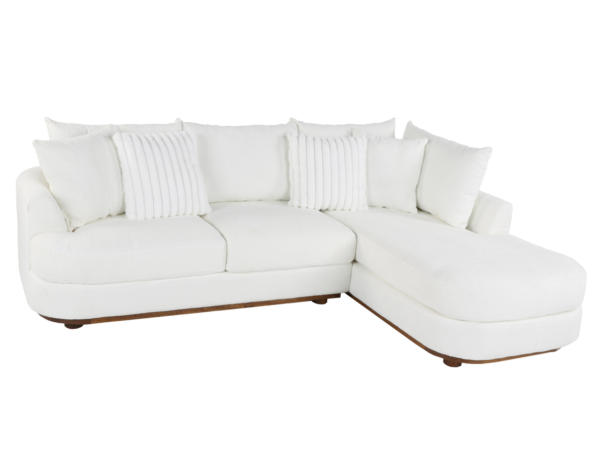 2 Piece Right Arm Facing Chaise Sectional by Sara Collections | Bel Furniture