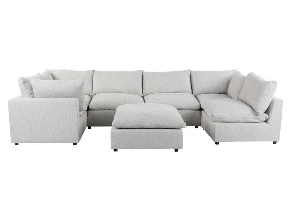 Cloud 7 Piece Modular Sectional - 3 Corners + 3 Armless chairs + 1 Ottoman