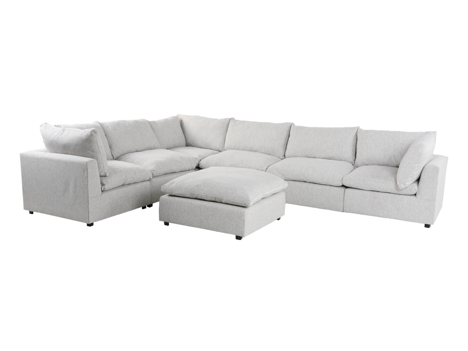 Cloud 7 Piece Modular Sectional - 3 Corners + 3 Armless chairs + 1 Ottoman