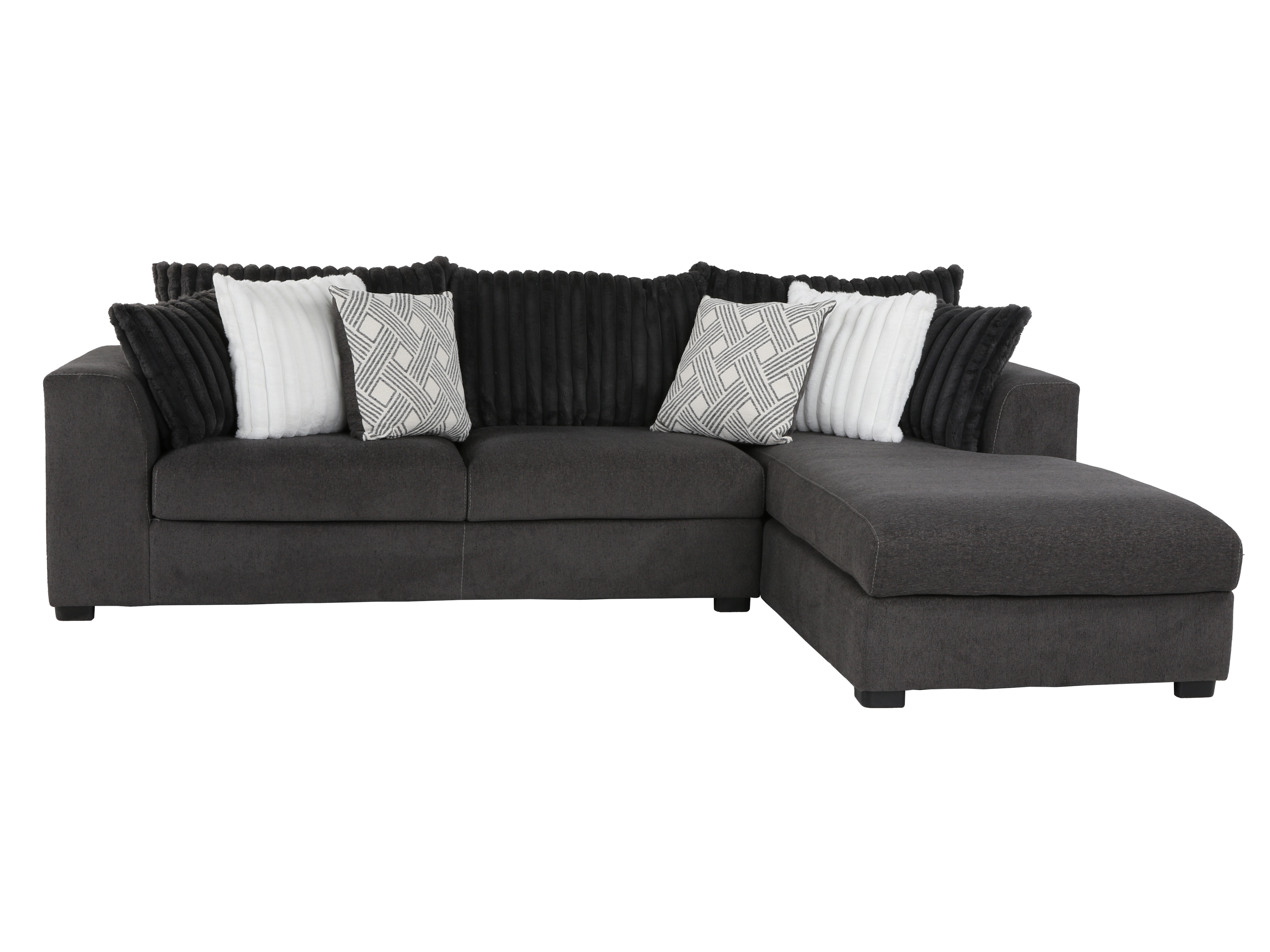 2 Piece Monaco Right Arm Facing Chaise Sectional - AIREA STONE