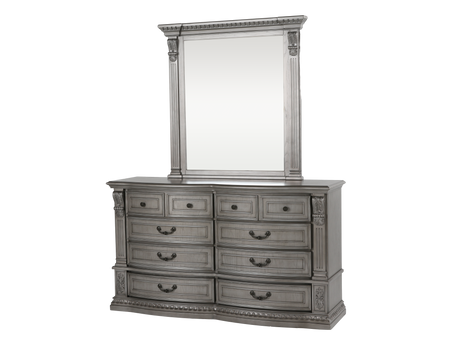 Grand-Platinum 6 PIECE QUEEN BEDROOM SET by Mollai Collections | Bel Furniture