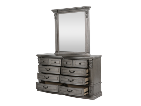 Grand-Platinum 6 PIECE QUEEN BEDROOM SET by Mollai Collections | Bel Furniture