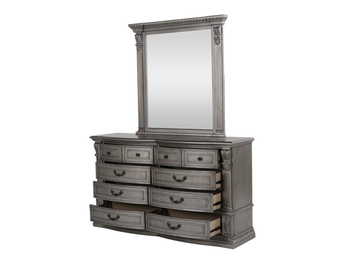 Grand-Platinum 6 PIECE KING BEDROOM SET by Mollai Collections | Bel Furniture