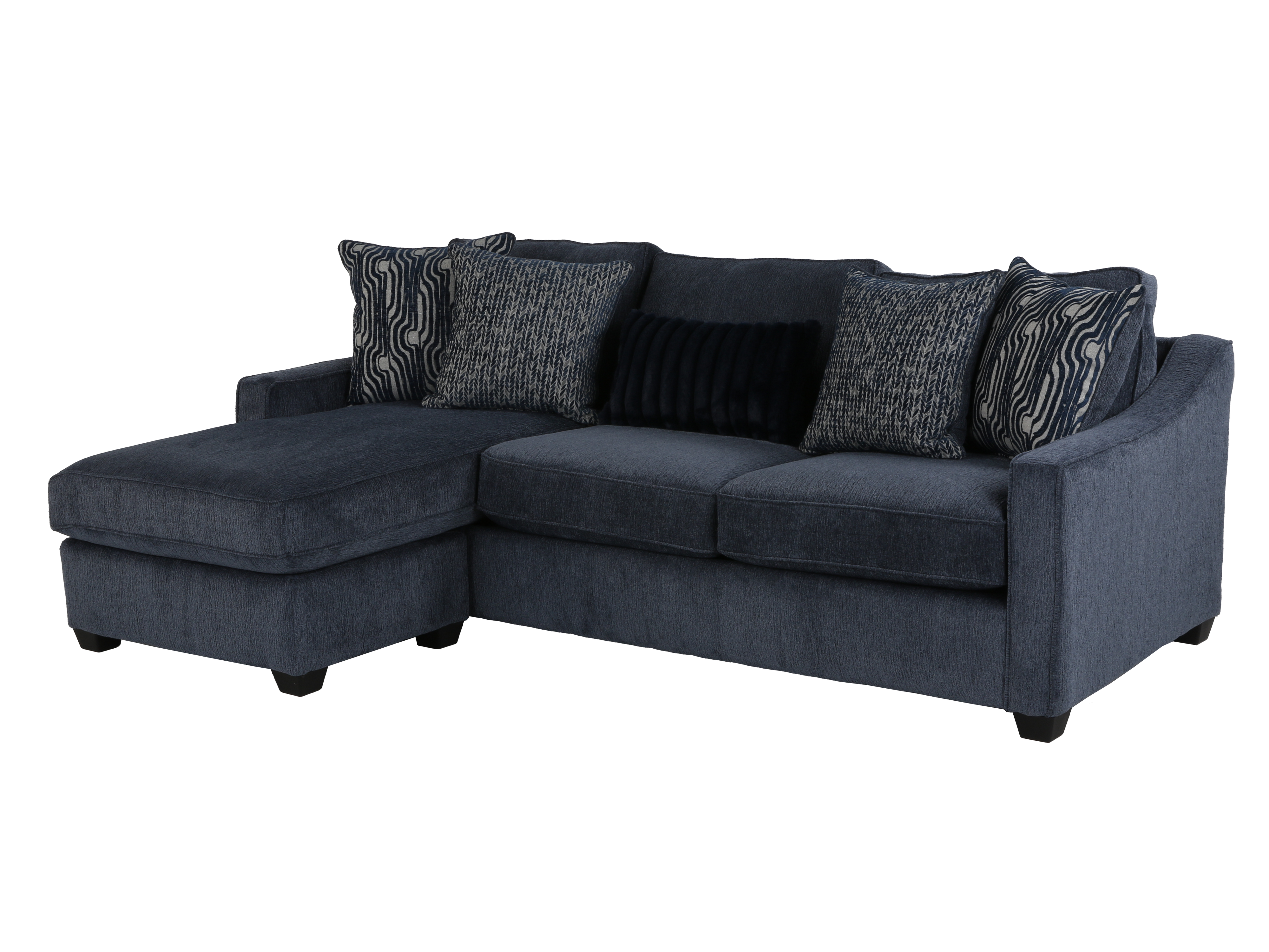 Left Arm Facing Chaise Sofa- Bowmore Navy