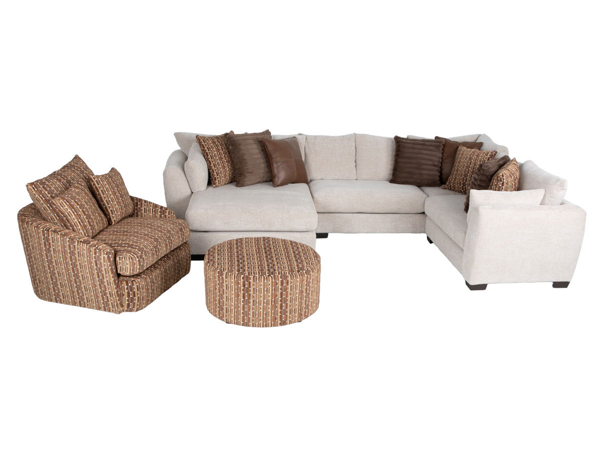 Birch 3-Piece Sectional with Left-Arm-Facing Chaise