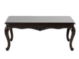 Dark Brown Traditional 3-Piece Coffee Table Set with Wooden Tops