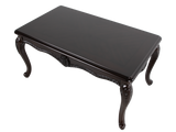 Dark Brown Traditional 3-Piece Coffee Table Set with Wooden Tops