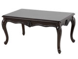 Dark Brown Traditional 3-Piece Coffee Table Set with Wooden Tops