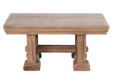 Rustic Brown Farmhouse 3-Piece Coffee Table Set with Pedestal Design