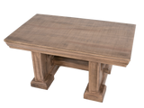 Rustic Brown Farmhouse 3-Piece Coffee Table Set with Pedestal Design