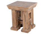 Rustic Brown Farmhouse 3-Piece Coffee Table Set with Pedestal Design