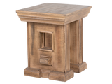 Rustic Brown Farmhouse 3-Piece Coffee Table Set with Pedestal Design