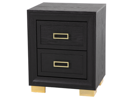 Glam Black Velvet & Gold 6-Piece Bedroom Set - view 7