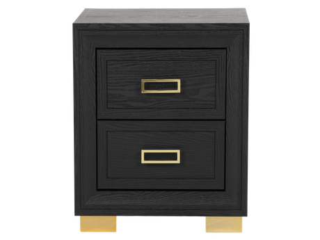 Glam Black Velvet & Gold 6-Piece Bedroom Set - view 8