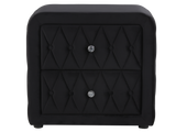 Black Velvet 2-Drawer Nightstand