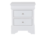 Modern White 2-Drawer Nightstand