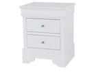 Modern White 2-Drawer Nightstand