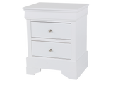 Modern White 2-Drawer Nightstand