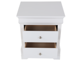 Modern White 2-Drawer Nightstand