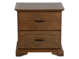 6-Piece Bedroom Set with LED Lighting, Button-Tufted Upholstered Storage Bed, Dresser, Mirror & Nightstand — Light Oak Finish