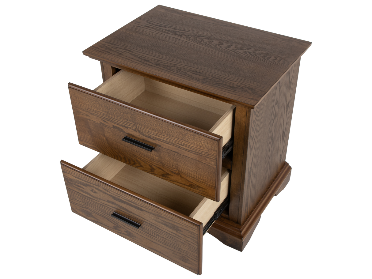 6-Piece Bedroom Set with LED Lighting, Button-Tufted Upholstered Storage Bed, Dresser, Mirror & Nightstand — Light Oak Finish