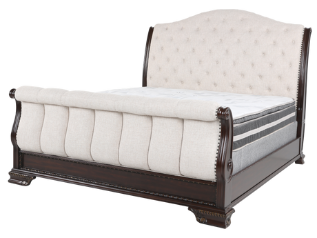 Grand-Cherry 6 Piece Queen Bedroom Set by Mollai Collections | Bel Furniture