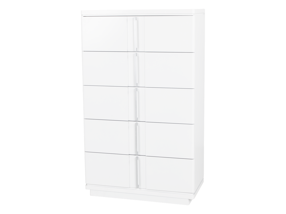 White Modern Bedroom Chest with Drawers