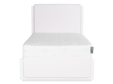 White 6-Piece Upholstered Bedroom Set with LED Bed, Dresser, Mirror & Nightstand