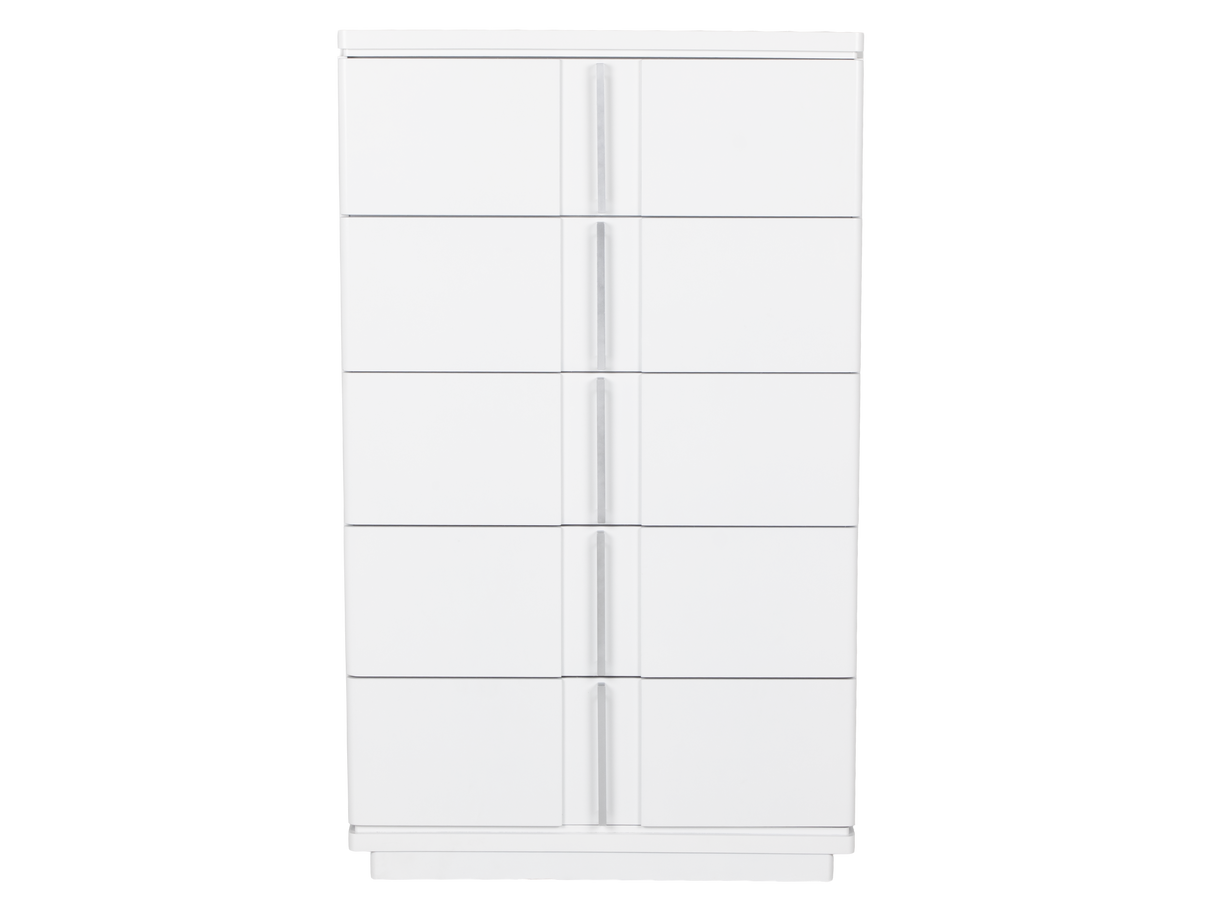 White Modern Bedroom Chest with Drawers