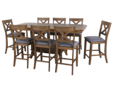9 Piece Counter Height Dining Room Set by Mollai Collections | Bel Furniture